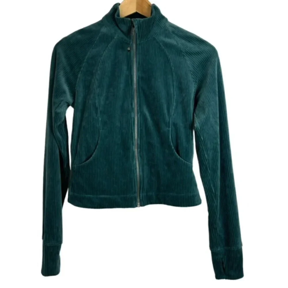 Lululemon Scuba Track Jacket *Velvet Cord Storm Teal
